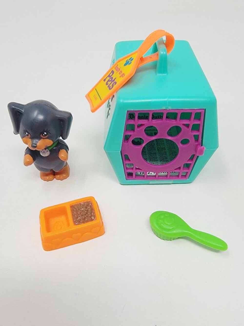 Vintage Kenner LPS Ready To Go Pets Perky Pup Dog Crate Set 1993